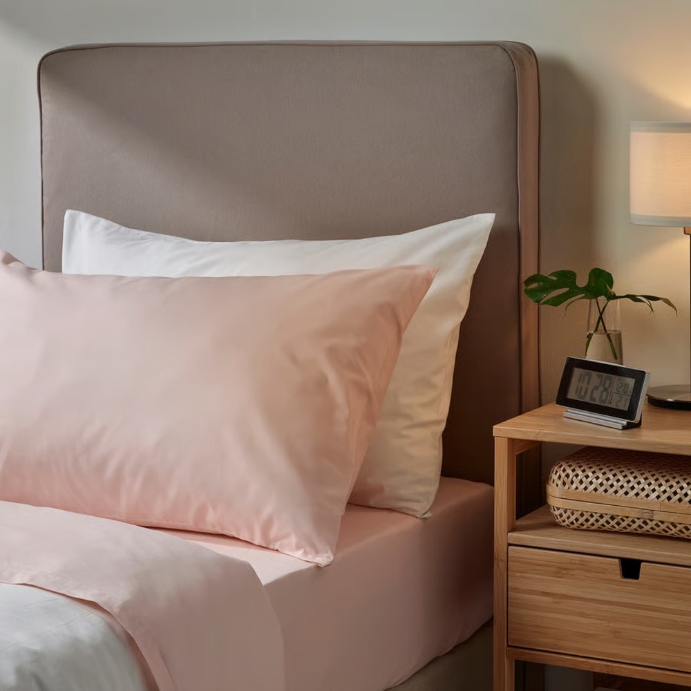 Soft Pale Pink Pillowcase Set - Pack of 2